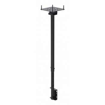 Ergonomic Solutions SPDS2100-02 lubų tvirtinimo rinkinys su teleskopine strypa - VESA 75x75/100x100, iki 15 kg, juoda