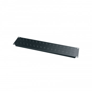 Vaddio Middle Atlantic 2U universalus ausbrech skydas jungtims, juoda milteliniu dažų danga, 48,3 cm (19 inch)