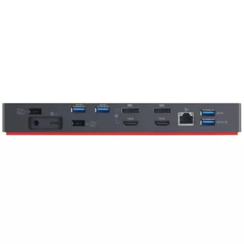 Lenovo Thunderbolt 3 Dock Gen 2 Generalüberholt (juodos spalvos, HDMI, DisplayPort, USB, Thunderbolt 3)