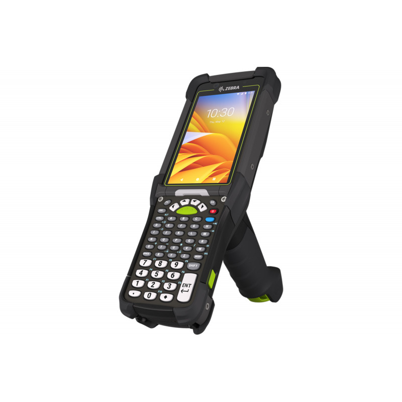 Zebra MC9401-0G1M6HSS-A6 4,3 colio rankinis kompiuteris su pistoleto rankena, Wi-Fi 6E, SE58 skaitytuvu, 6GB RAM, 64GB, Android 13, GMS, NFC, Bluetooth 5.3, IP65/IP68