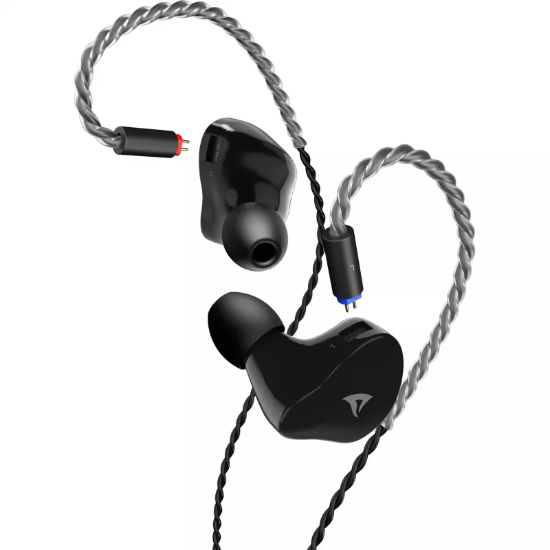 Sharkoon Stealthbite IEM ausinės su nuimamu mikrofonu, USB-C/USB-A/3,5 mm, juodos