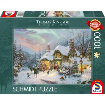 Schmidt Spiele Thomas Kinkade Studios: Santa's Night Before Christmas 1000 dalių dėlionė