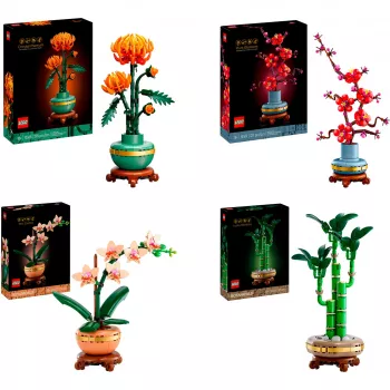 LEGO Botanicals Keturių sezonų rinkinys žolinės arbatos rinkinys, 4 x 50g birių lapų mišiniai, be kofeino, veganiškas, be glitimo