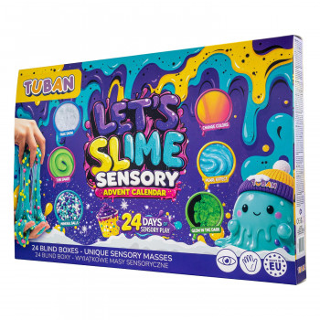 TUBAN Advent Calendar set - Let's Slime | 24 dienų DIY gleivių gamyba