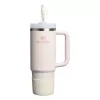 STANLEY 2 dalių apsauginių dangtelių ir šiaudelio kamštelių rinkinys termo puodeliams 0,89L/0,59L The Quencher Boot + Straw Topper, kreminės spalvos