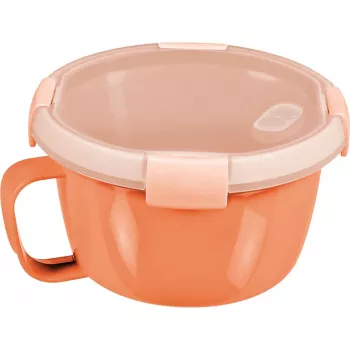 CURVER Smart To Go Mix Noodles maisto dubuo, apvalus, 0,9L, permatomas su žaliomis detalėmis, be BPA, nepralaidus, tinka mikrobangų krosnelei ir indaplovei