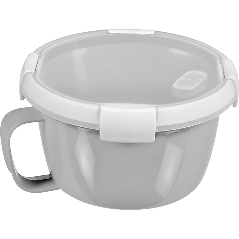 CURVER Smart To Go Mix Noodles maisto dubuo, apvalus, 0,9L, permatomas su žaliomis detalėmis, be BPA, nepralaidus, tinka mikrobangų krosnelei ir indaplovei