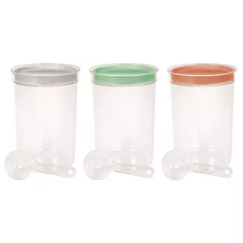 CURVER apvalus maisto dubuo su šaukštu, 1,7 l, įvairių spalvų, BPA neturintis plastikas