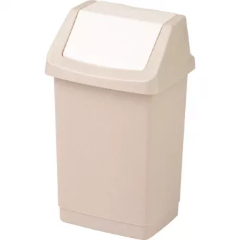 CURVER Click-it pedalų šiukšlių kibiras 9L smėlio spalvos 22,9 x 18,9 x 38,1 cm