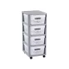 CURVER Infinity 4 skyrių mobilus konteineris 11L 30x36x69cm pilkas/baltas