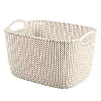 CURVER Knit L stačiakampė pintinė 19L 40x30x23cm balta