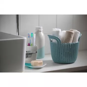 CURVER Basket Knit XS apvali pintinė 3L 23x19x19 cm ruda