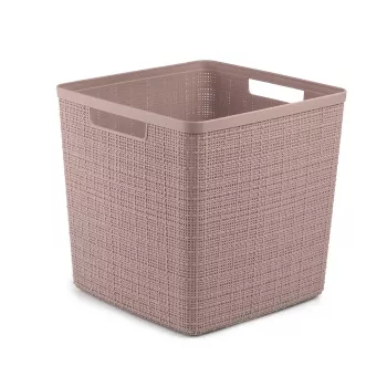 CURVER Basket Jute Square 17L 28x28x27cm rausva pintinė