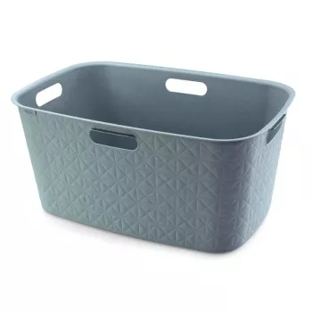 CURVER Softex 45L stačiakampis skalbinių krepšys su integruotomis rankenomis, teal spalvos, 57x37x27 cm