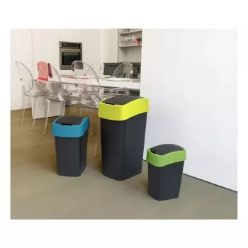 CURVER Flip Bin 45L atliekų šiukšliadėžė juoda/geltona