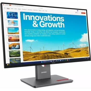 Lenovo ThinkVision P24qD-40 23,8 colio QHD IPS monitorius su USB-C 75W, HDMI, DP, reguliuojamu aukščiu, juodas