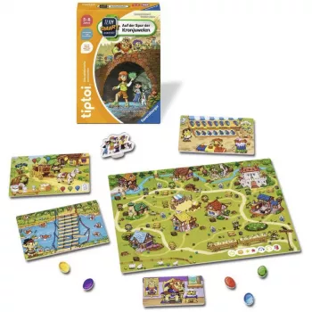 Ravensburger tiptoi Team SMART tiria: Karūnos brangakmenių pėdsakais - interaktyvus detektyvinis stalo žaidimas 6-10 metų vaikams, 1-4 žaidėjai, vokiečių kalba, reikalingas tiptoi rašiklis