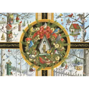 Ravensburger didelių detalių dėlionė „Singvögel im Winter“ (500 detalių)