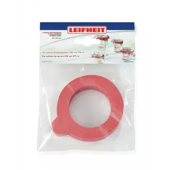 LEIFHEIT Atsarginiai guminiai tarpikliai, 6 vnt., 52x80 mm, sandariems stiklainiams 255/370 ml