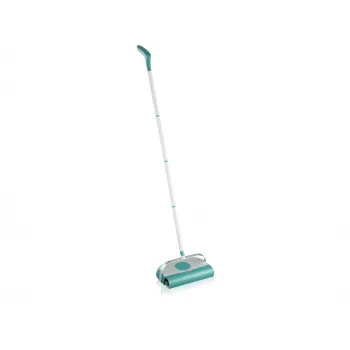 LEIFHEIT Mechaninis šepetys Regulus Supra - Rankinis grindų šlavimo šepetys su natūralaus ašuto šereliais, 27 cm šlavimo plotis, sidabrinės/mėlynos spalvos