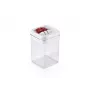 LEIFHEIT Fresh&Easy maisto laikymo indas 800 ml, hermetiškas, sukraunamas, be BPA, permatomas su baltu/žaliu dangteliu
