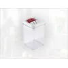 LEIFHEIT Fresh&Easy maisto laikymo indas 800 ml, hermetiškas, sukraunamas, be BPA, permatomas su baltu/žaliu dangteliu