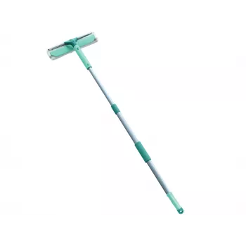 LEIFHEIT Classic langų valytuvas su teleskopiniu kotu 100-155 cm, 33 cm valymo juosta, be dryžių, žaliai baltas