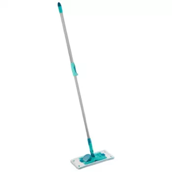 LEIFHEIT PowerClean M grindų šluota su teleskopiniu kotu, 33 cm, žalia/pilka