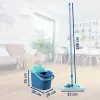 Leifheit Clean Twist M Ergo grindų valymo rinkinys su Micro Duo M mikrošluoste, 33 cm, žalia/balta