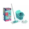 Leifheit Clean Twist M Ergo grindų valymo rinkinys su Micro Duo M mikrošluoste, 33 cm, žalia/balta