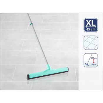 LEIFHEIT Classic Aqua Collect grindų šluota su teleskopiniu kotu, 45 cm, žalia/balta