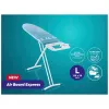 LEIFHEIT Air Board Express L Solid lyginimo lenta 130x38 cm su Thermo-Reflect technologija, reguliuojamas aukštis 75-98 cm, sulankstoma, Shoulder-Fit forma, neslystantys kojelės, lygintuvo laikiklis, laido laikiklis, balta/mėlyna