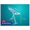 LEIFHEIT Air Board Express L Solid lyginimo lenta 130x38 cm su Thermo-Reflect technologija, reguliuojamas aukštis 75-98 cm, sulankstoma, Shoulder-Fit forma, neslystantys kojelės, lygintuvo laikiklis, laido laikiklis, balta/mėlyna