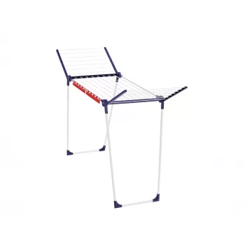 LEIFHEIT Pegasus 160 Solid Slim skalbinių džiovinimo stovas 16 m, sulankstomas, milteliniu būdu dažytas plienas, vidaus/lauko, juodas