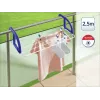 LEIFHEIT Classic Hanging Tumble Dryer 25 | 25 m džiovinimo ilgio | Grindinė skėtinė džiovykla | Dengtas plienas ir plastikas | Balta/Mėlyna | Vidaus/Lauko