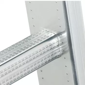 Hailo ProfiStep duo 7218-007 aliumininės ištraukiamos kopėčios, 2x25 laipteliai, maks. darbinis aukštis 9,5 m, sidabrinės