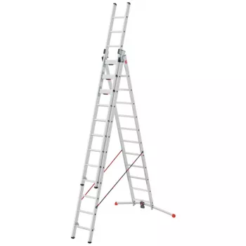 Hailo Master S120 Pro aliuminės saugos pakopos, 3 pakopos, 150 kg apkrova, sulankstomos, su daugiafunkciu padėklu