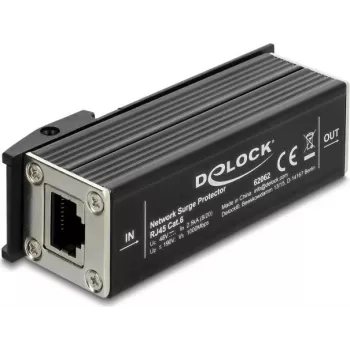 Delock Tinklo apsaugos nuo viršįtampių modulis RJ45, DIN bėgiui