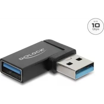 Delock USB 10 Gbps Type-A male to female adapter, kairėje kampu