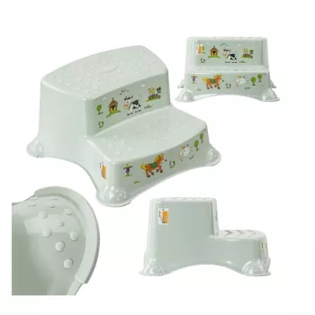 KEEEPER dviejų pakopų suoliukas Igor Funny Farm 40x37x21 cm švelniai žalias