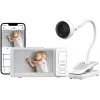 Chillax DM688 vaizdo kūdikio stebėjimo monitorius su 2,8 inch spalvotu ekranu, 2,4 GHz FHSS, 300 m ryšiu, dvipusiu ryšiu, temperatūros jutikliu, lopšinėmis, baltas