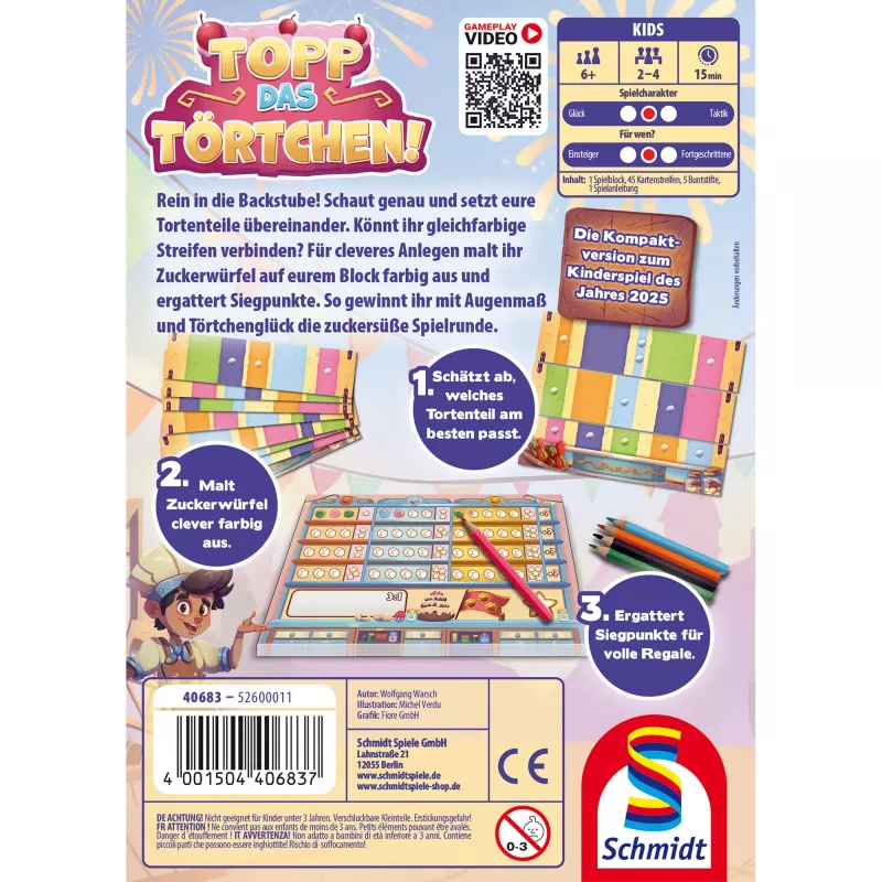 Schmidt Spiele Topp das Törtchen! vaikų stalo žaidimas
