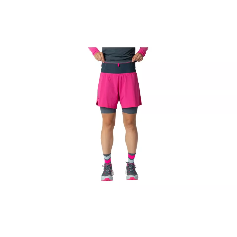 Salewa Women's Dynafit Ultra 2/1 bėgimo šortai Pink Glo XS