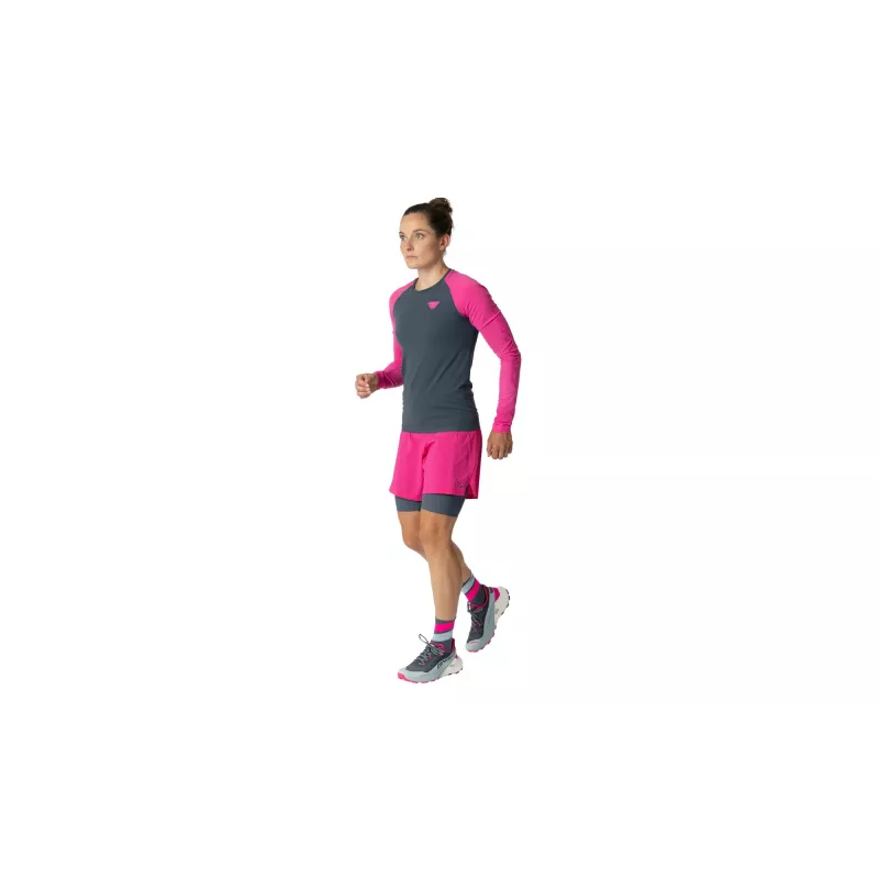 Salewa Women's Dynafit Ultra 2/1 bėgimo šortai Pink Glo XS