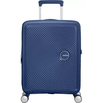 American Tourister Soundbox Spinner 55/20 TSA praplečiamas lagaminas su ratukais Midnight Navy
