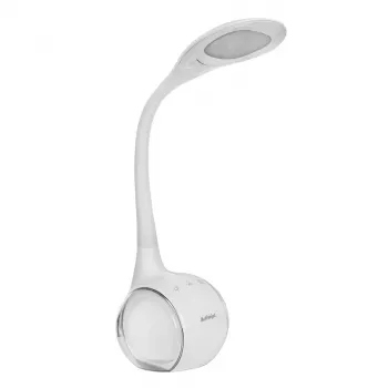 Activejet AJE-RAINBOW 2 LED stalinė lempa su RGB pagrindu, lanksčia koja, reguliuojamu ryškumu, jutikliniu valdymu, 7W pagrindine šviesa, 350lm, 2800K-6500K, juoda