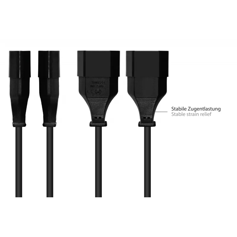 kabelmeister Euro prailginimo kabelis, Euro kištukas Type C į Euro lizdą, 0,75 mm², 0,5 m, juodas (SK0300-S005)
