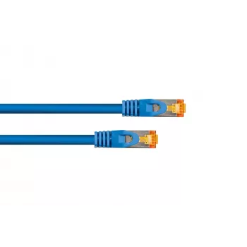 Kabelmeister RJ45 tinklo kabelis Cat.7 S/FTP, itin lankstus TPE apvalkalas, be halogenų, mėlynas, 0,25 m