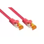 Kabelmeister Cat.7 S/FTP tinklo kabelis, RJ45, TPE be halogenų, magenta, 1 m