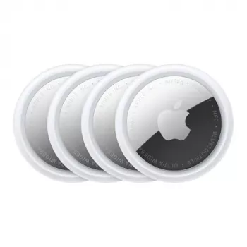 Apple AirTag 2-os kartos (4 vnt.) baltas MFEA4 - Bluetooth 5.0 sekiklis su tiksliuoju radimu, IP67 atsparumas vandeniui, keičiama CR2032 baterija